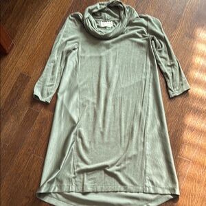 Green Cowl Neck Dress